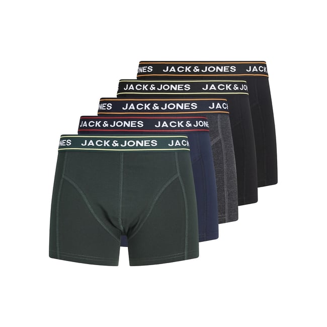 Lot de 5 boxers unis noir <span itemprop=