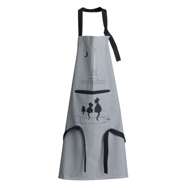 Tablier de cuisine Dubout Chats gris <span itemprop=