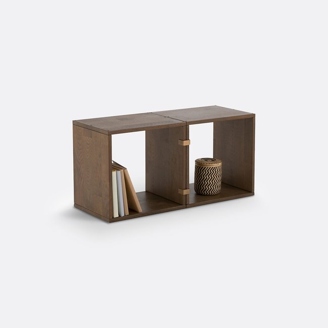 Opbergkubus, set van 2, massief eik, Edgar - LA REDOUTE INTERIEURS