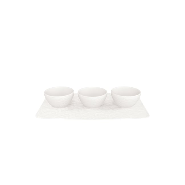 Set Coupelle Dip 4 Pcs MANUFACTURE Couleur blanc <span itemprop=