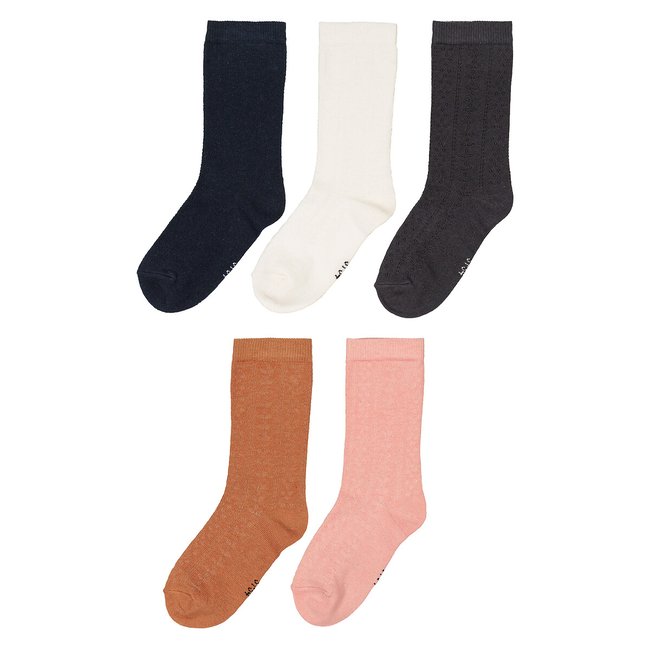 Confezione da 5 paia di calze maglia pointelle multicolore LA REDOUTE COLLECTIONS