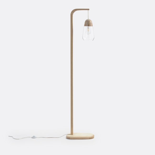 Nasoa Wood & Glass Floor Lamp, natural, LA REDOUTE INTERIEURS