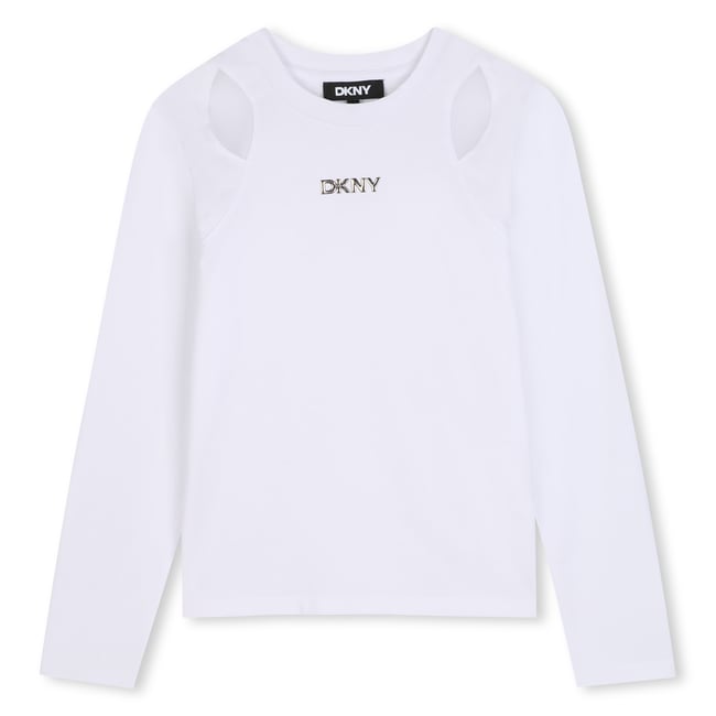 Tee-shirt manches longues blanc <span itemprop=
