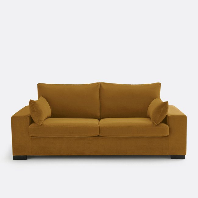 Sofá em veludo, 2, 3 ou 4 lugares, Odessa bronze <span itemprop=