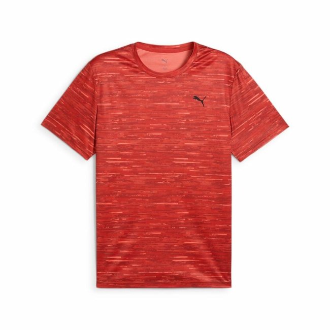 T-shirt de gola redonda, mangas curtas vermelho <span itemprop=