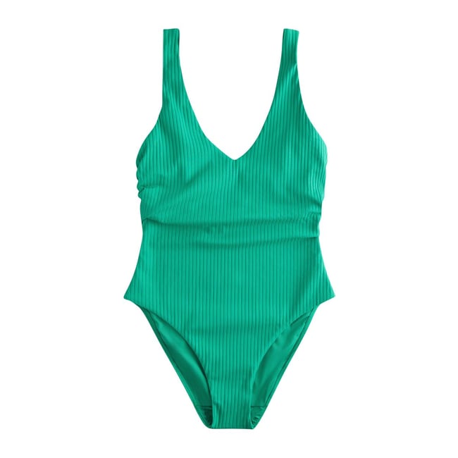 Maillot de bain effet ventre plat dd+ côte verte <span itemprop=