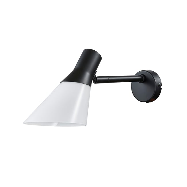 Applique en verre et métal GENT Couleur noir <span itemprop=
