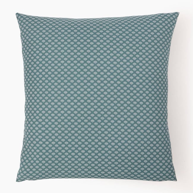 Taie d'oreiller imprimée, coton bio algue <span itemprop=
