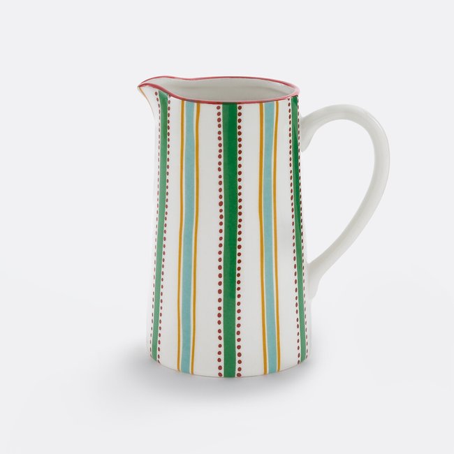Jarra de porcelana con motivos, Dilba multicolor <span itemprop=