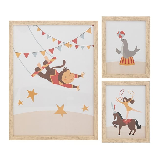 Lot de 3 cadres déco Circus Couleur v002235 <span itemprop=