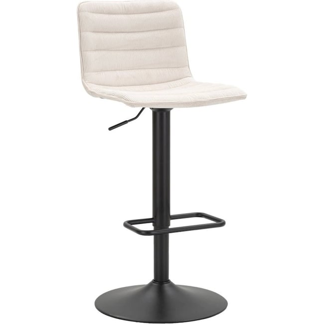 Tabouret de bar pivotant réglable lot de 2 MODERN Couleur blanc et noir <span itemprop=