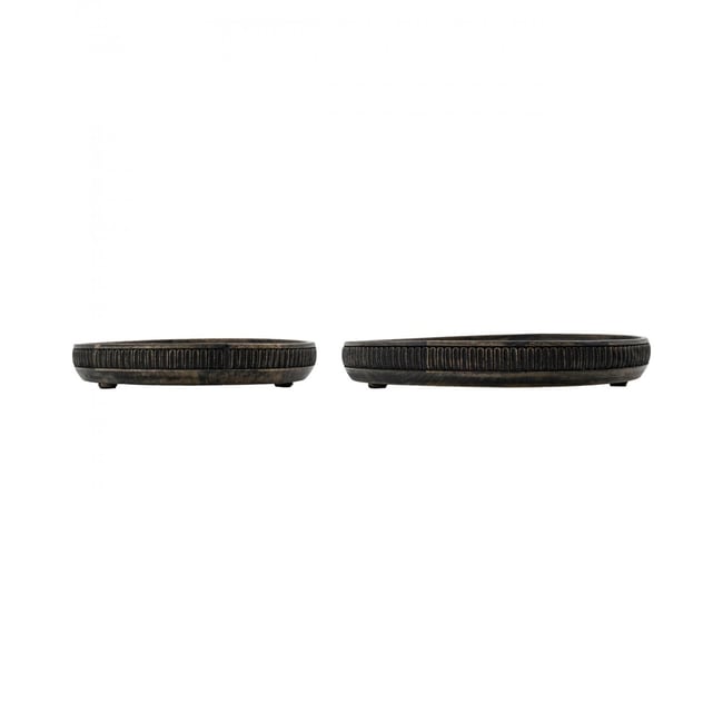 Lot de 2 plateaux en bois de manguier Loma Couleur v002228 <span itemprop=