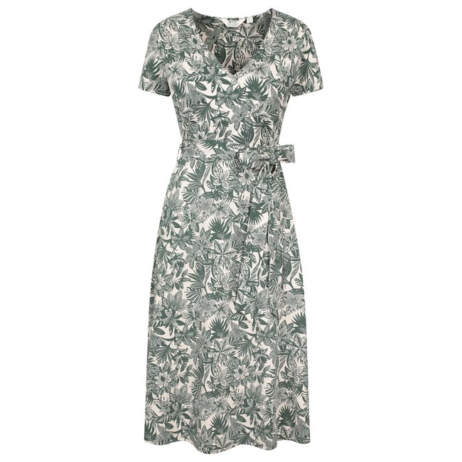 Robe mi-longue SANTORINI vert kaki <span itemprop=