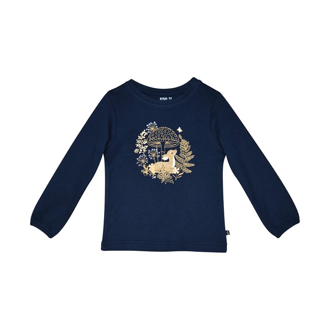 Tshirt interlock manches longues paola bleu <span itemprop=