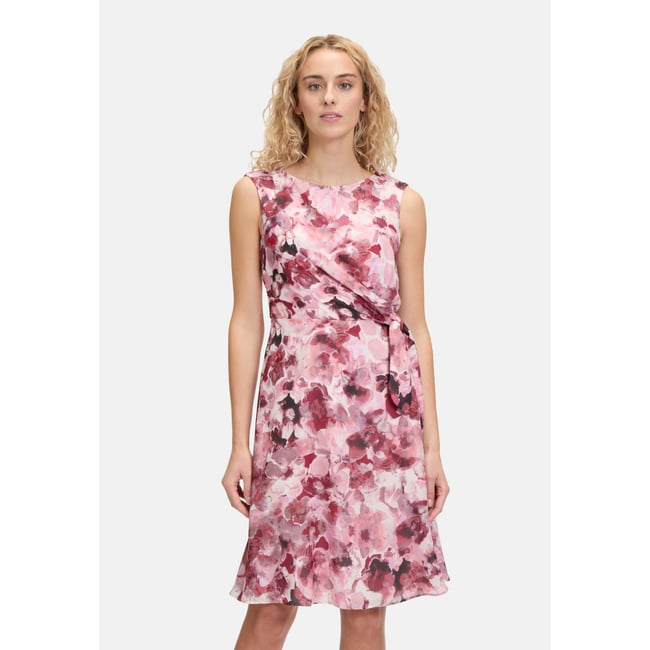 Robe Cocktail VERA MONT Rouge Pailletée - Taille EU 38, Trapèze, Mini, Polyester/lycra