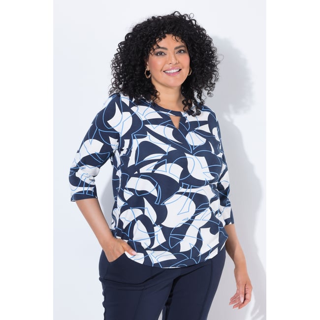 T-shirt décolleté rond et manches 3/4 - ULLA POPKEN