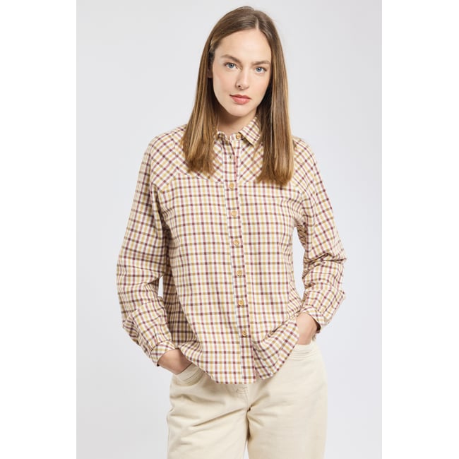 Chemise à carreaux en coton carreaux nature/harvest go <span itemprop=