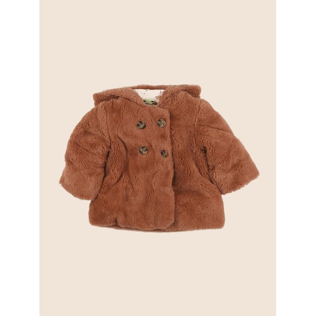 Manteau - Etat satisfaisant marron <span itemprop=