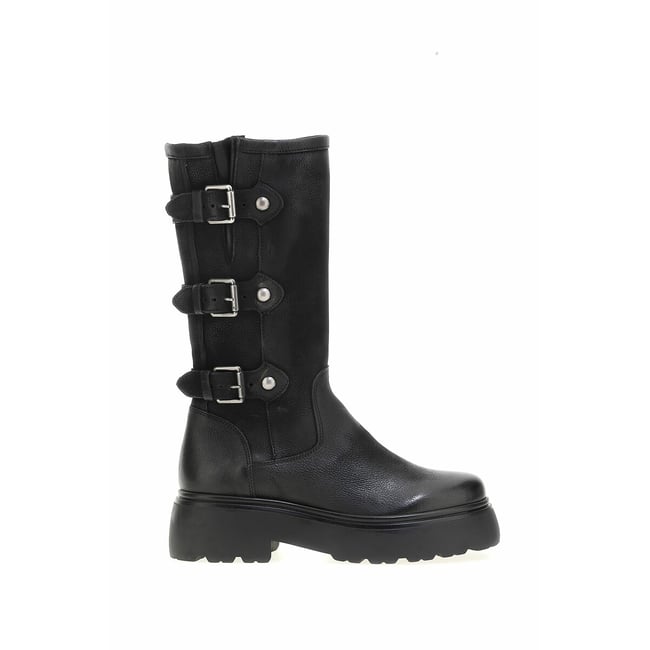 Bottines Motardes Noires En Cuir épais Lola Espeleta Pointure 40 - Occasion, Style Décontracté