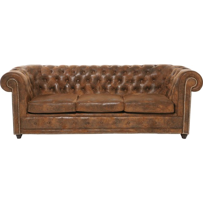 Canapé à rivets, OXFORD Couleur marron <span itemprop=