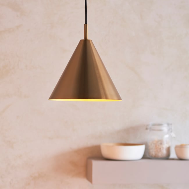 Carlow Dome Pendant Light, aged brass, ÉDITÉ