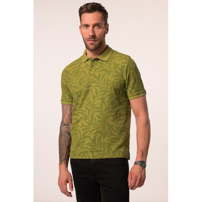 Polo en tissu piqué fougère <span itemprop=