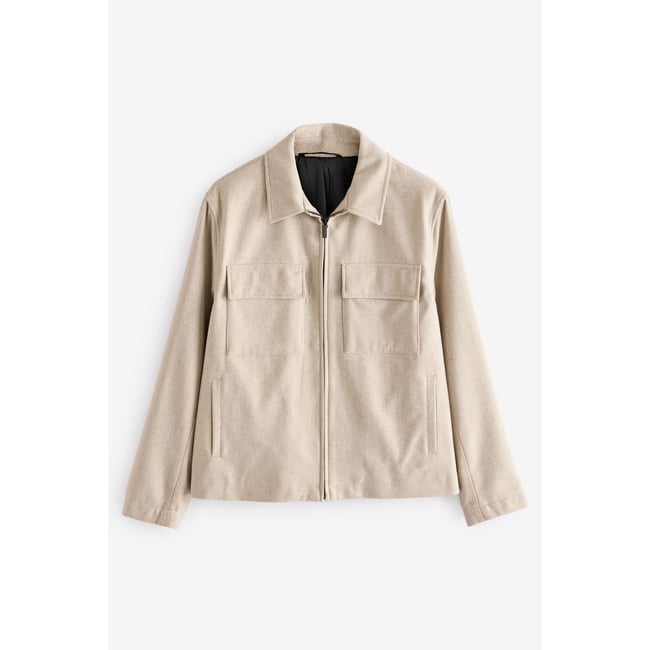 Veste chemise crème écru <span itemprop=