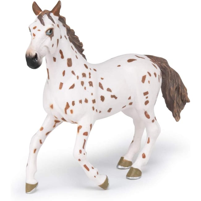Figurine Jument appaloosa blanc <span itemprop=