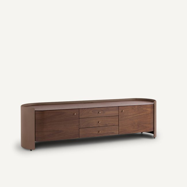Firmo Walnut and Leather TV Cabinet, walnut, AM.PM