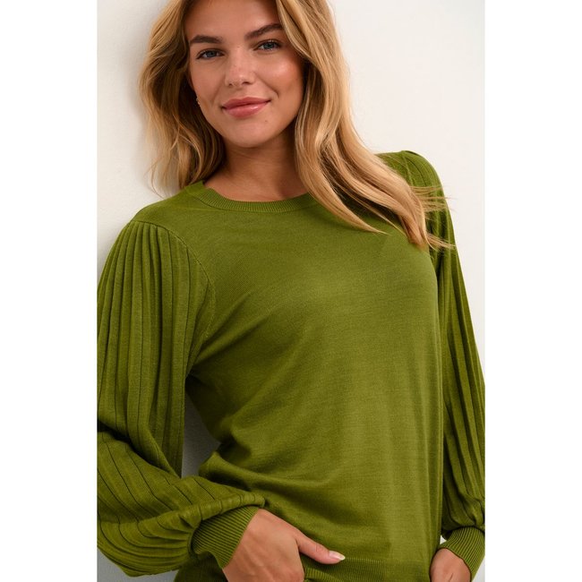 KAFFE Maglione Donna A Maniche Corte - Girocollo, Vestibilità Regolare, Morbido A Maglia Stretta, Lunghezza Vita, Colore Unico
