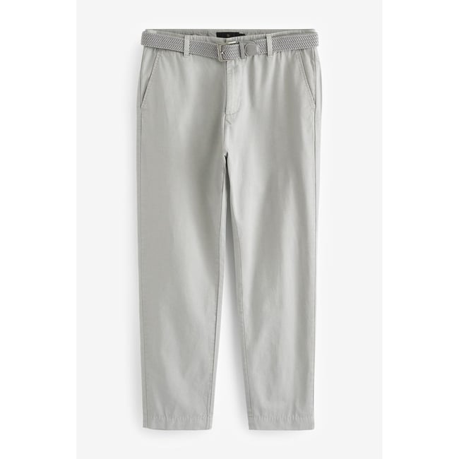 Pantalon mélangé à ceinture gris clair <span itemprop=