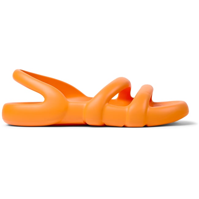 Sandales Cuir daim KOBARAH FLAT orange vif <span itemprop=