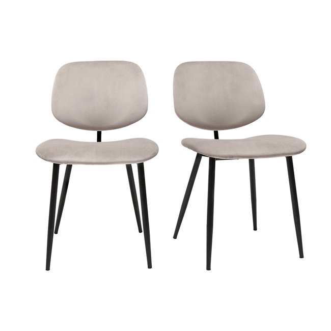 Chaises design pieds métal (lot de 2) TOBIAS - MILIBOO
