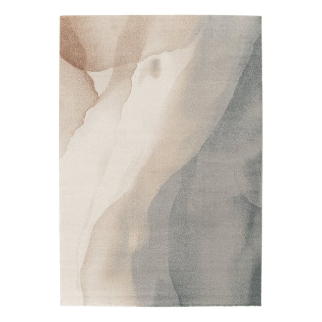Tapis abstrait en polyester recyclé AQUARELLE Couleur palette colorée <span itemprop=