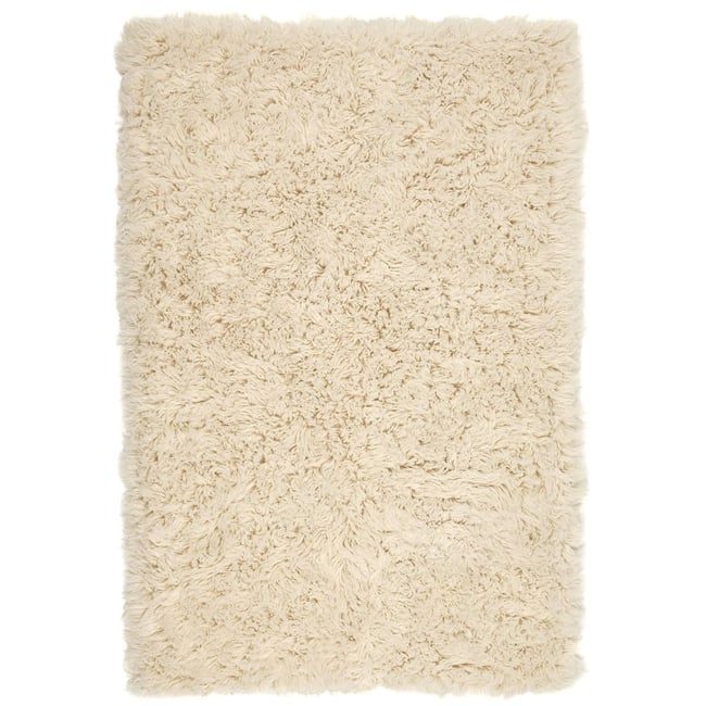 Tapis Flokati Theko Sona-Lux En Laine Vierge Naturelle - Tissé à La Main, Dimensions 120 X 180 Cm, Couleur Naturelle, Doux Et Chaleureux