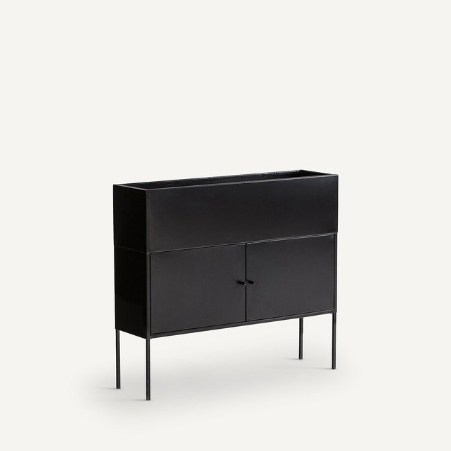 Console planteur en fer, Consuela noir <span itemprop=