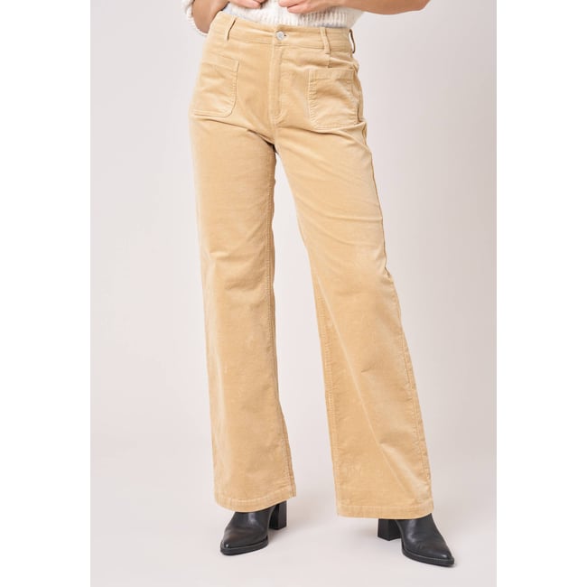 Pantalon bootcut femme en coton SAKARI - DEELUXE