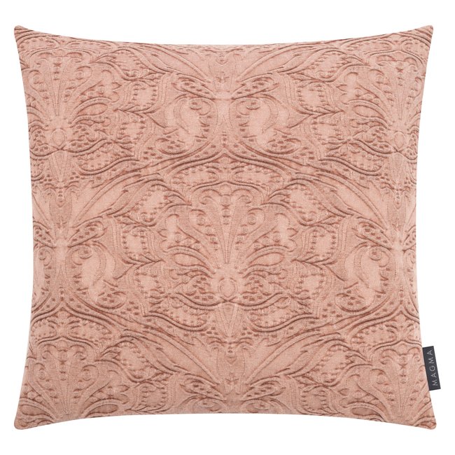 Housse de coussin jacquard LEVELIN beige rosé <span itemprop=