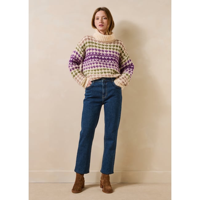 Jean slim 7/8ème en coton biologique medium <span itemprop=