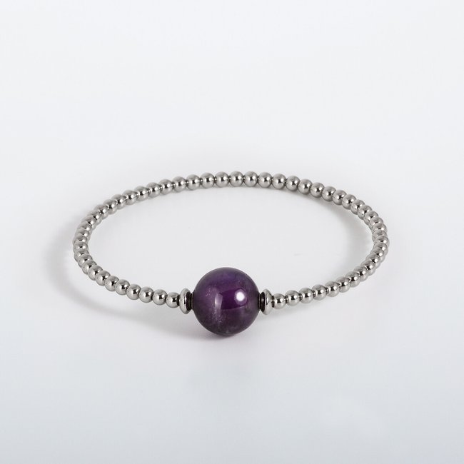 Armband Tango Grau S - Amethyst metall <span itemprop=