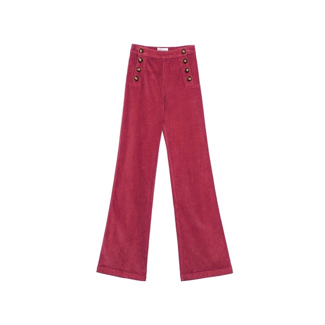 Paulie Corduroy Sailor Trousers, raspberry, LA PETITE ETOILE