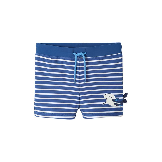 Shorty de bain requin rayé bleu <span itemprop=