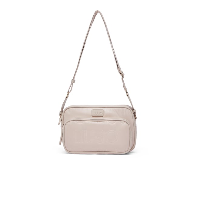 Sac à bandoulière format moyen avec poche beige <span itemprop=