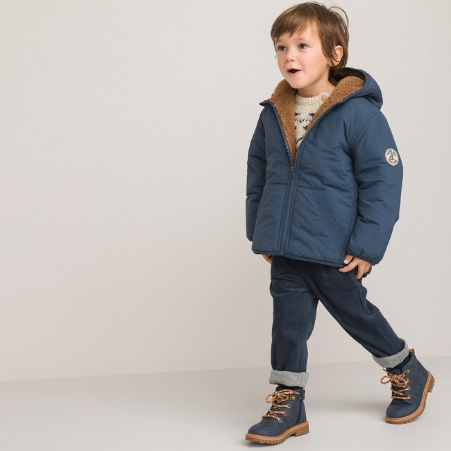 Veste OshKosh B'gosh Garçon 3T - Bleue Capuche Doublée Polaire - Neuve