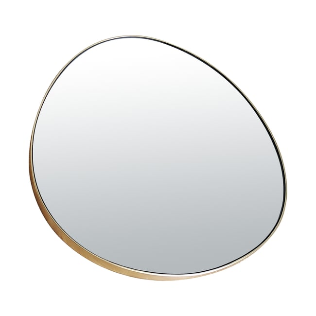 Miroir fin 47x43cm Couleur or <span itemprop=