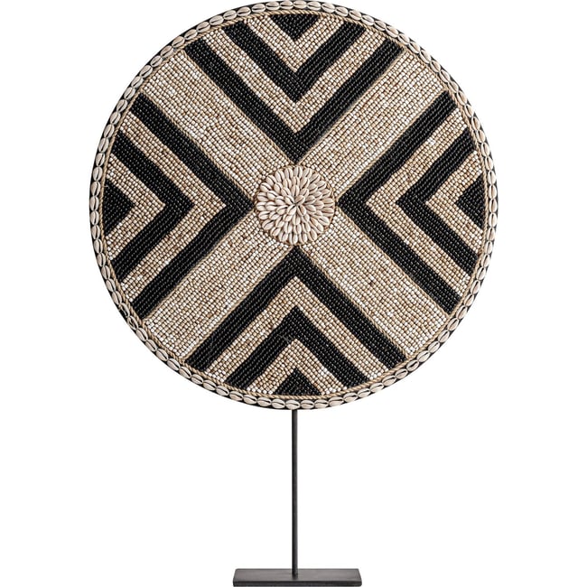 Figure décorative en bambou Couleur beige et noir <span itemprop=