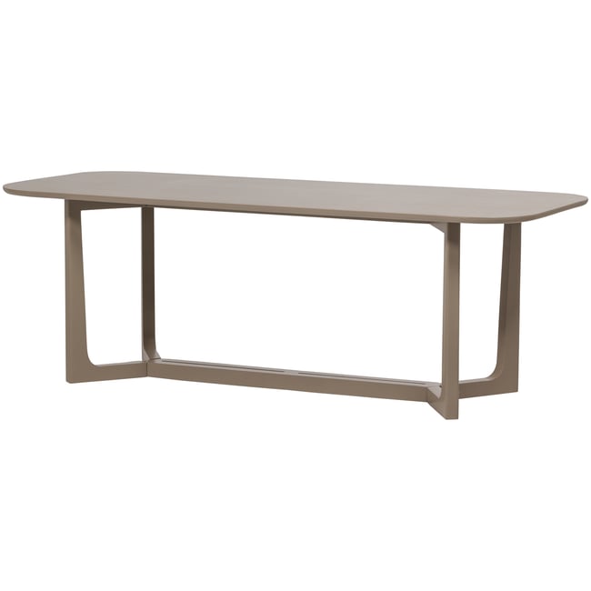 Table à manger en bois de manguier 8 personnes FERION Couleur mud <span itemprop=