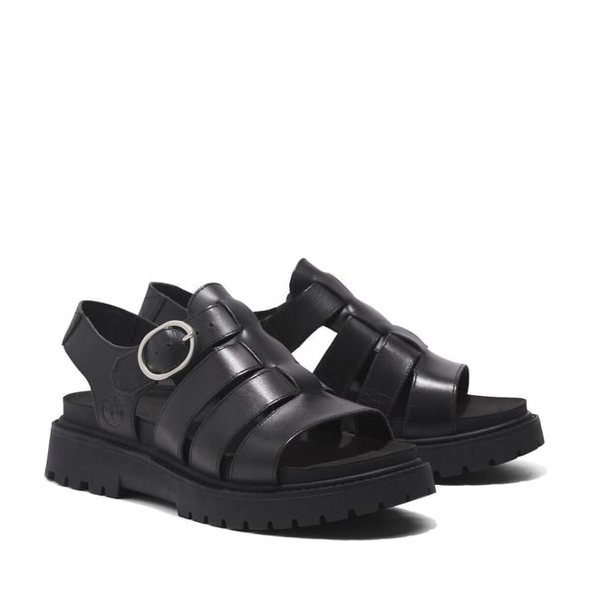 Sandales en cuir Clairemont Way Fisherman noir <span itemprop=