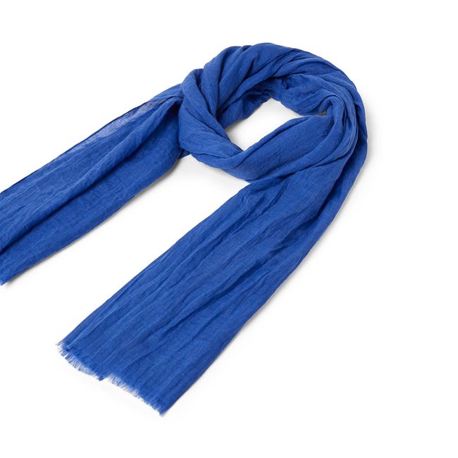 Chèche uni bleu roi <span itemprop=
