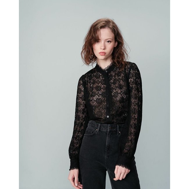 Chemisier NORA noir <span itemprop=